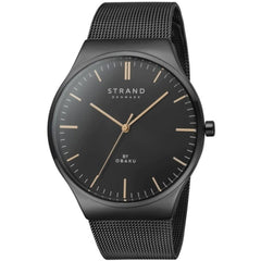 Obaku Women's Watch - Mason Lille Quartz Black Dial Steel Mesh Bracelet | S717LXBBMB