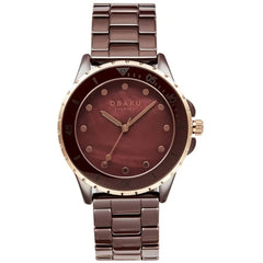 Obaku Women's Analog Watch - Urt Lille Quartz Brown Dial Steel Bracelet | V279LXXNCN