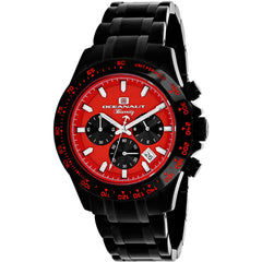 Oceanaut Men's Watch - Biarritz Quartz Chronograph Red Dial Black Bracelet | OC6115