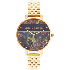 Olivia Burton Women's Watch - Varsity Quartz Yellow Gold Steel Bracelet | OB16VS01
