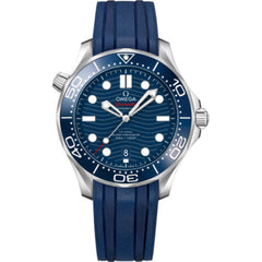 Omega Men's Dive Watch - Seamaster Automatic Blue Silicone Strap | O21032422003001