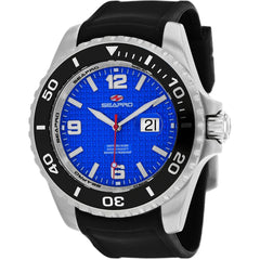 Seapro Men's Watch - Abyss 2000M Diver Quartz Blue Dial Black Rubber Strap | SP0741