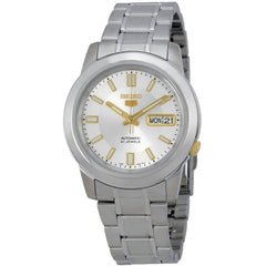 Seiko Men's Watch - Seiko 5 Automatic Silver Dial Stainless Steel Bracelet | SNKK09