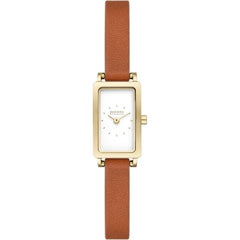 Skagen Women's Analog Watch - Hagen Micro White Dial Brown Leather Strap | SKW3149