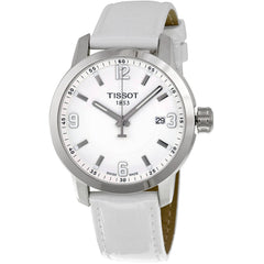 Tissot Men's Watch - PRC 200 Quartz Silver Tone Dial Leather Strap | T0554101601700
