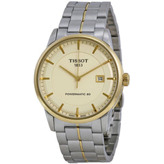 Tissot Men's Watch - Powermatic 80 Ivory Dial Two Tone Steel Bracelet | T0864072226100