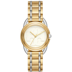 Tory Burch Women's Watch - Miller Quartz Beige Dial Two Tone Steel Bracelet TBW7222