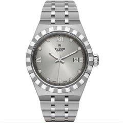 Tudor Women's Analog Watch - Royal Automatic Silver Tone Dial Bracelet | M28300-0002