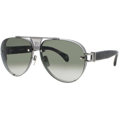 Bugatti Unisex Sunglasses - Aviator Shape Antique Silver/Gunmetal Frame | 05 AS/GM