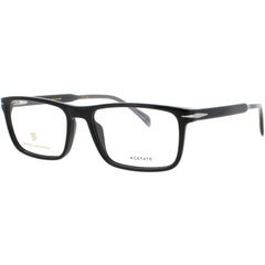David Beckham Men's Eyeglasses - Rectangular Shape Black/Grey Acetate Frame | 1135 08A