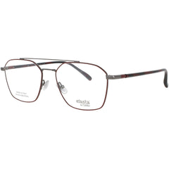 Elasta Men's Eyeglasses - Pilot Shape Red Metal Full Rim Frame, 55mm | E 8001 C9A