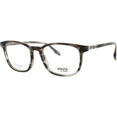 Elasta Men's Eyeglasses - Square Striped Grey Acetate Full Rim Frame | E 8002 PZH