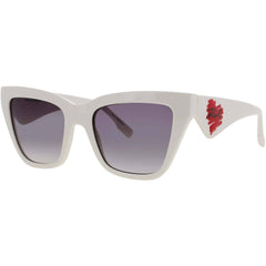 Karl Lagerfeld Women's Sunglasses - Cat Eye Shape White Plastic Frame | KL6184S 105
