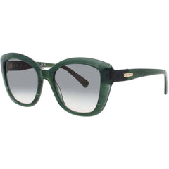 Longchamp Women's Sunglasses - Butterfly Shape Green Horn Acetate Frame | LO714S 307