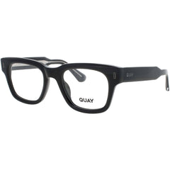 Quay Unisex Eyeglasses - Square Black Metal/Acetate Frame | EXEC 50MM 2712 BLK/RX