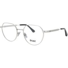 Quay Unisex Eyeglasses - Geometric Silver Metal Full Rim Frame | ON MUTE 2522 SLV/RX
