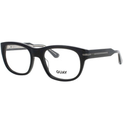 Quay Unisex Eyeglasses - Square Black Metal/Acetate Frame | REAL DEAL 2608 BLK/RX