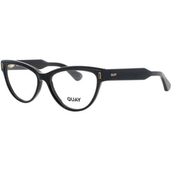 Quay Women's Eyeglasses - Cat Eye Shape Black Metal/Acetate Frame | SO SHY 2520 BLK/RX