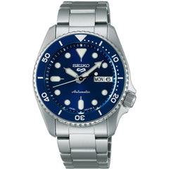 Seiko Men's Watch - 5 Sports Automatic Blue Dial Silver Steel Bracelet | SRPL77K1