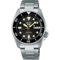Seiko Men's Watch - 5 Sports Automatic Black Dial Silver Steel Bracelet | SRPL79K1
