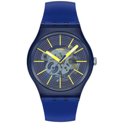 Swatch Unisex Watch - Swatch Essentials Revealed In The Depths Blue Strap | SO29I100