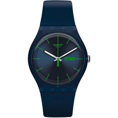 Swatch Unisex Watch - Blue Rebel Quartz Biosourced Case Silicone Strap | SO29N704