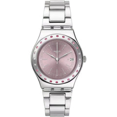 Swatch Women's Watch - Countryside Pinkaround Silver Tone Steel Bracelet | YLS455GC