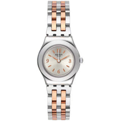 Swatch Women's Watch - Countryside Minimix Silver Dial Two Tone Bracelet | YSS308G