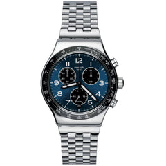 Swatch Unisex Watch - Core Boxengasse Chrono Blue and Black Dial Bracelet | YVS423GC
