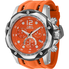 Invicta Men's Watch Speedway Quartz Chronograph Orange Dial Silicone Strap 40353