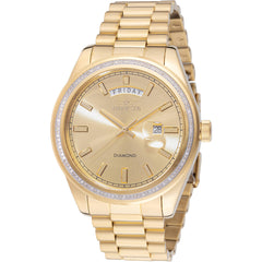 Invicta Men's Watch - Elite Diamond Quartz Day-Date Yellow Gold Bracelet | 48760
