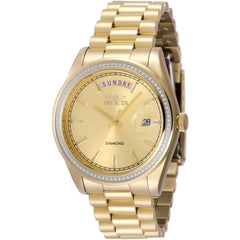 Invicta Women's Watch - Elite Diamond Quartz Day-Date Yellow Gold Bracelet | 48764