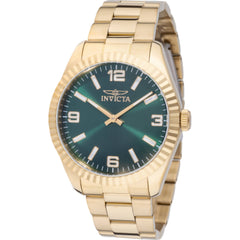 Invicta Men's Watch - Specialty Quartz Green Dial Yellow Gold Bracelet | 49681