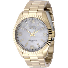 Invicta Men's Watch - Specialty Quartz White MOP Dial Yellow Gold Bracelet | 50126
