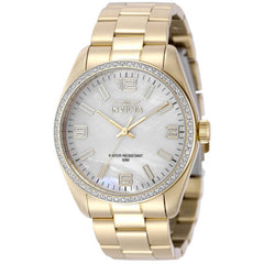 Invicta Women's Watch - Specialty Crystal Bezel White Dial Yellow Gold Case | 50131