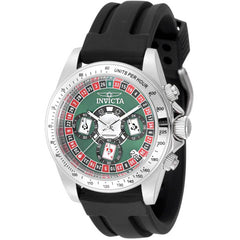 Invicta Men's Watch - Speedway Chronograph Green Dial Black Silicone Strap | 50492