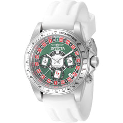 Invicta Men's Watch - Speedway Chronograph Green Dial White Silicone Strap | 50493