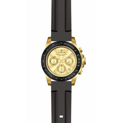 Invicta Men's Watch - Speedway Chronograph Gold Tone Dial Black Silicone Strap | 50761