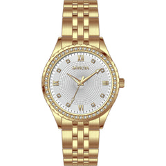 Invicta Women's Watch - Specialty Silver Tone Dial Yellow Gold Steel Bracelet | 69220
