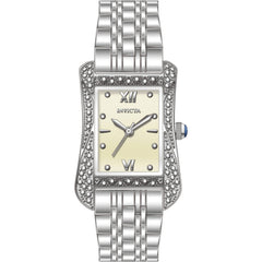 Invicta Women's Watch - Wildflower Quartz Beige Dial Silver Steel Bracelet | 69279