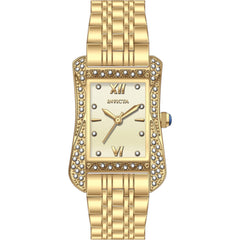 Invicta Women's Watch - Wildflower Quartz Beige Dial Yellow Gold Bracelet | 69282