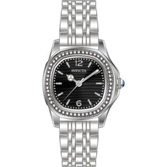 Invicta Women's Watch - Wildflower Quartz Black Dial Silver Steel Bracelet | 69391
