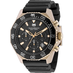Technomarine Men's Watch - Maré Vivo Chrono Black Dial Silicone Strap | TM-225070
