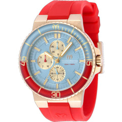 Technomarine Men's Watch - La Pelagia Blue and Gold Tone Dial Red Strap | TM-225097