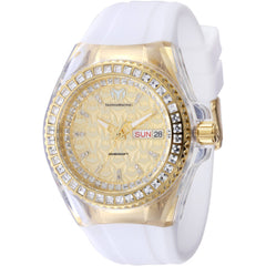 Technomarine Women's Watch - Cruise Monogram Gold Dial Silicone Strap | TM-125040