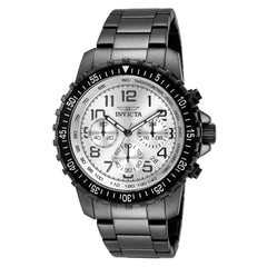 Invicta Men's Specialty Pilot Chronograph Watch - Silver Dial Gunmetal Ion Plated