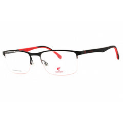 Carrera Men's Eyeglasses - Matte Black/Red Metal Half Rim Frame | 8843 0003 00