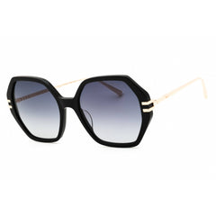 Chopard Women's Sunglasses - Black/Gold Oversized Shape Full Rim Frame | SCH370M 0BLK