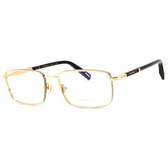 Chopard Men's Eyeglasses - Shiny Black/Gold Rectangular Full Rim Frame | VCHL48 0SA1