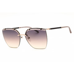 Escada Unisex Sunglasses - Shiny Red/Gold Rectangular Rimless Frame | SESE67 0A39